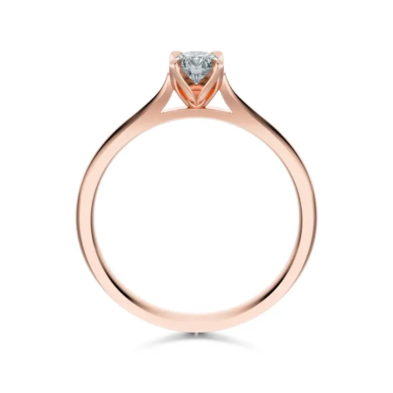 Pierścionek z diamentem różowe złoto AJPZ_111